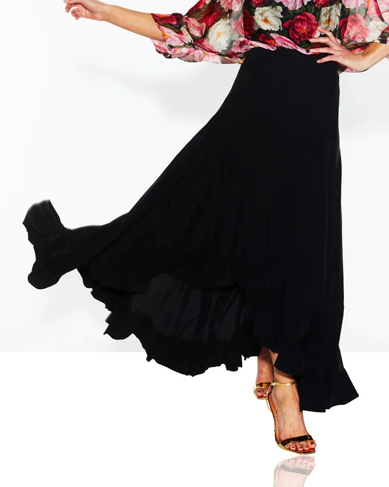 Fate & Becker - All Night Ruffle Skirt - Black