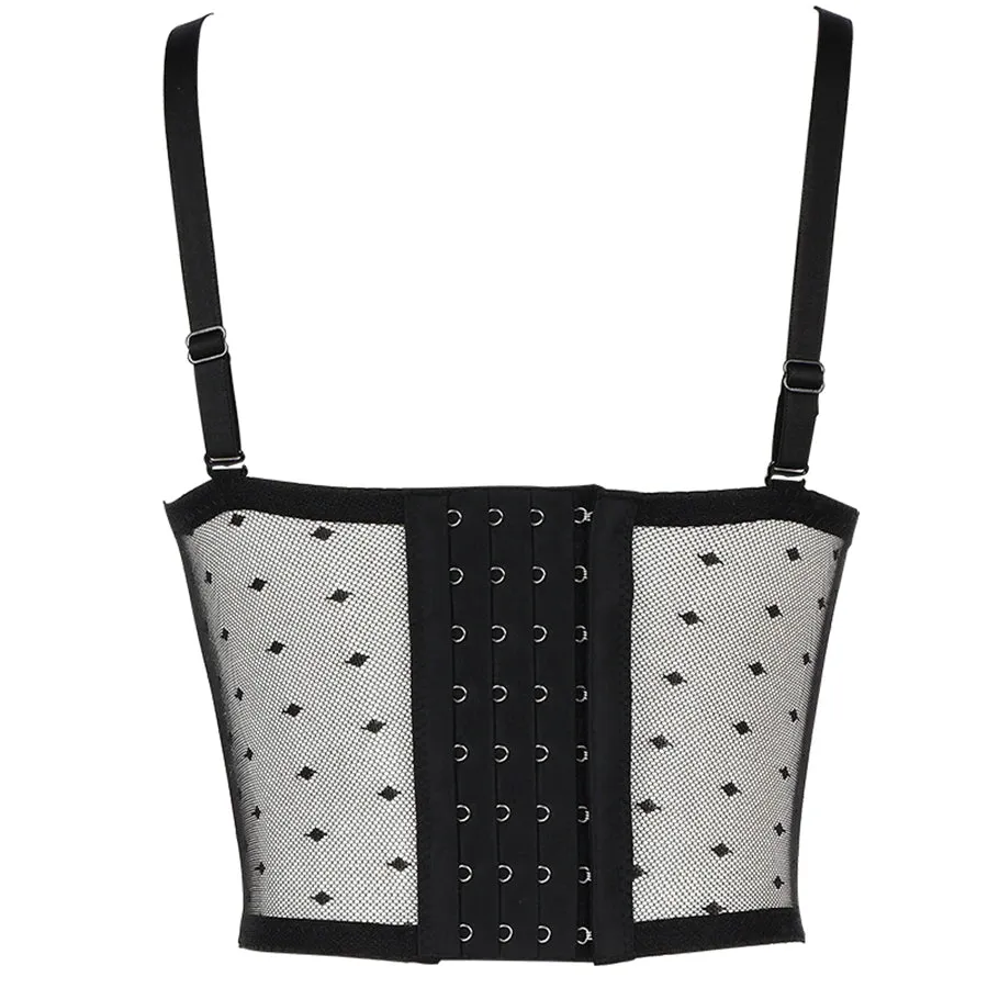 Feather & Lace Bustier Corset Top