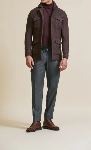 Ferla Merlot Alpaca & Cotton Blend Twill
