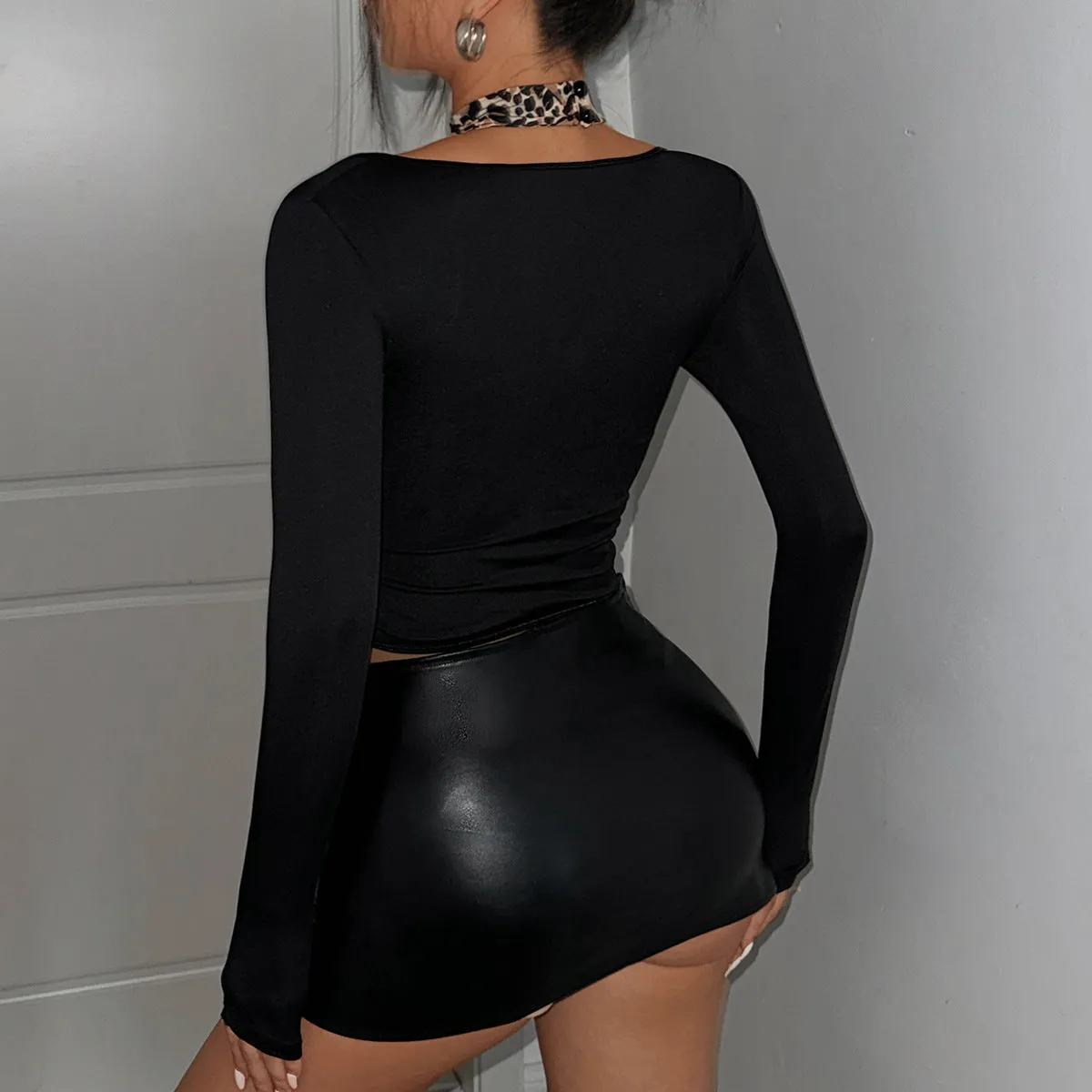 Fierce Elegance Leopard Halter Corset Crop Top