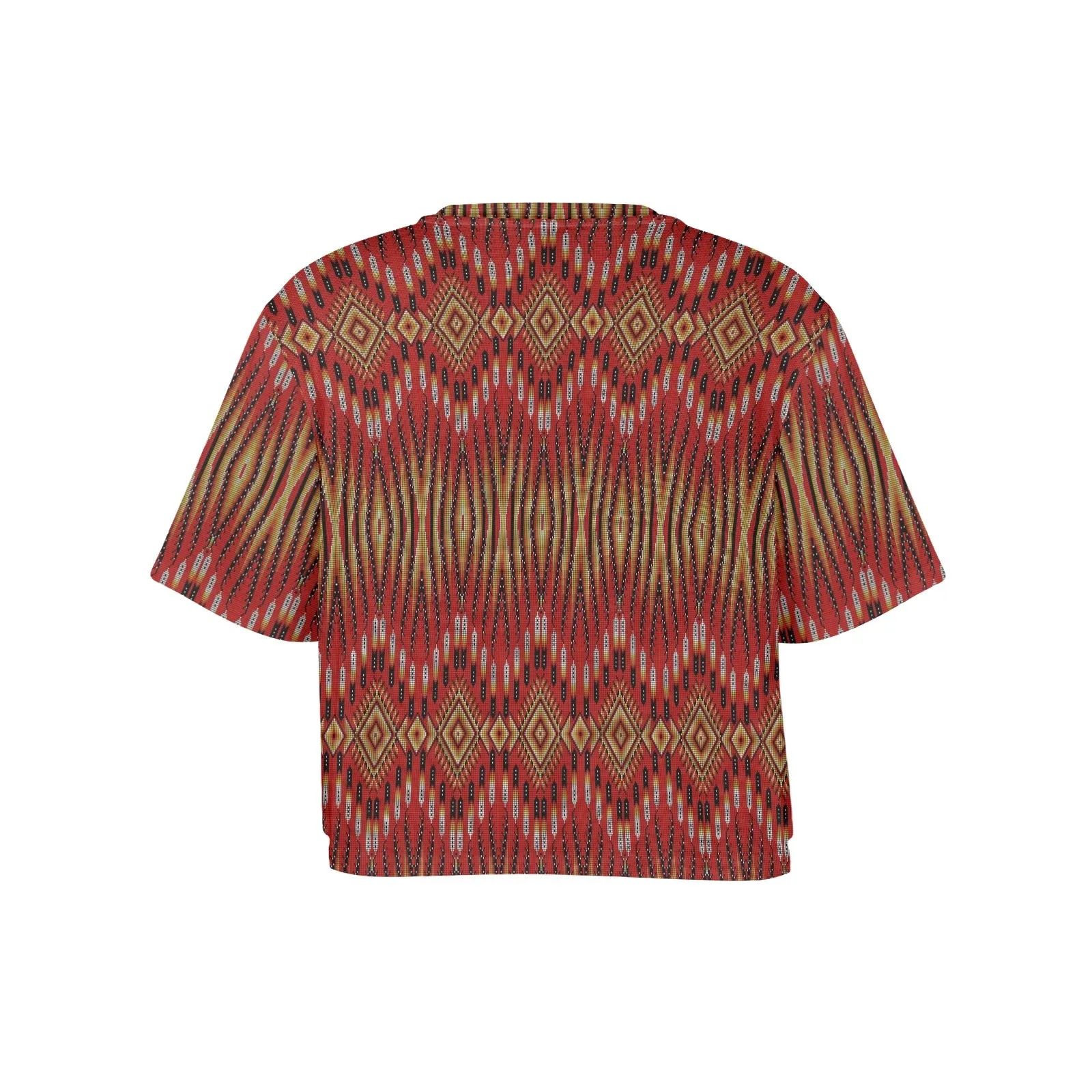 Fire Feather Red Women's Cropped T-shirt