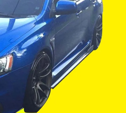Fits: Mitsubishi Evo X Evolution 10 Frp Side Skirt Extensions Splitters Under Lips