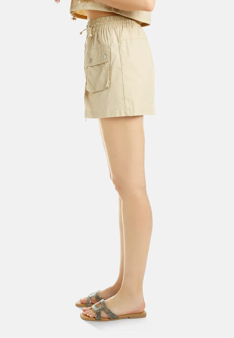 Flap Pocket Cargo Mini Skirt BY RUW