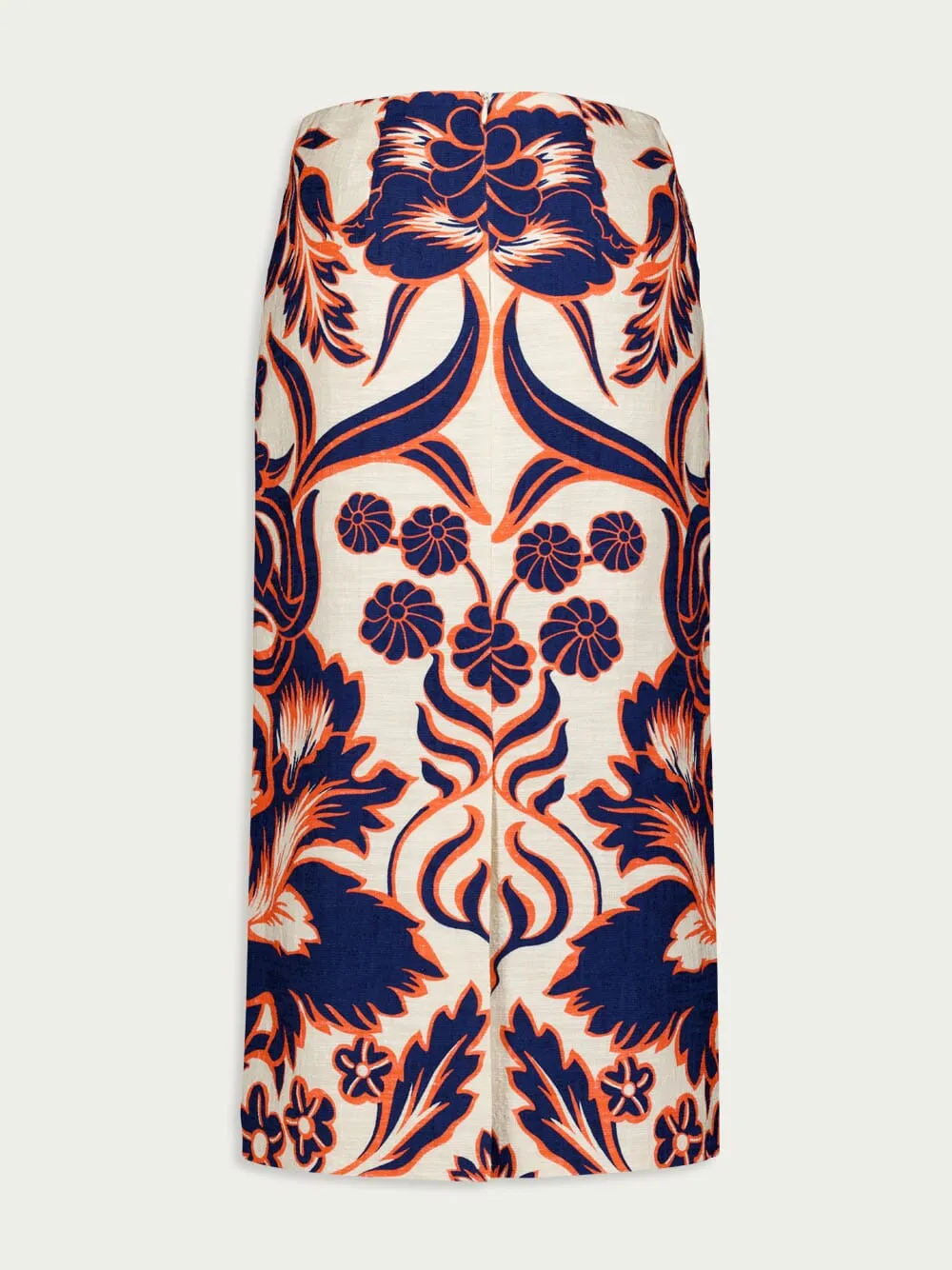 Floral-Print Pencil Skirt