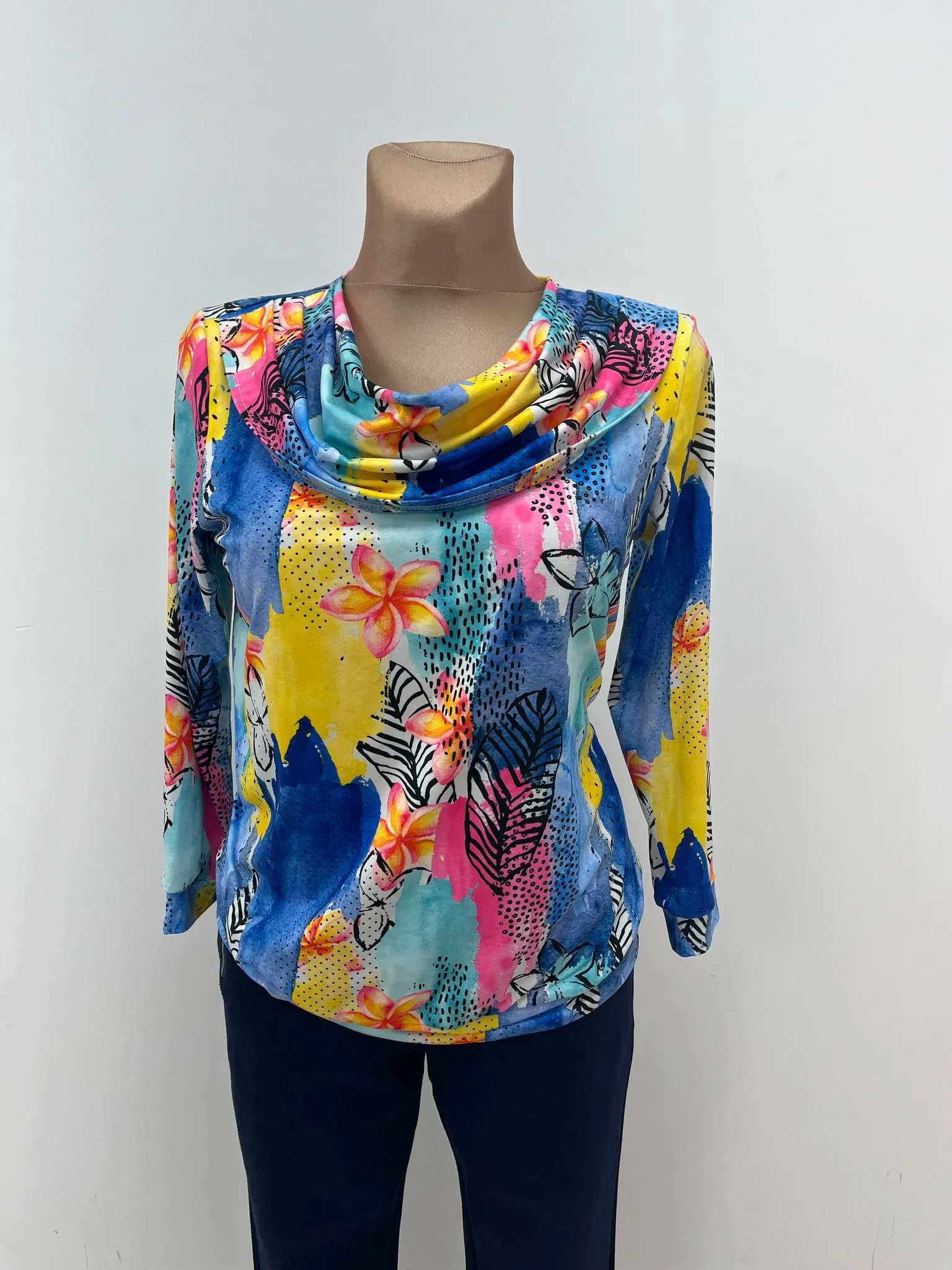 FM Fashion YEW Range Ladies Tops - Cowl Neck