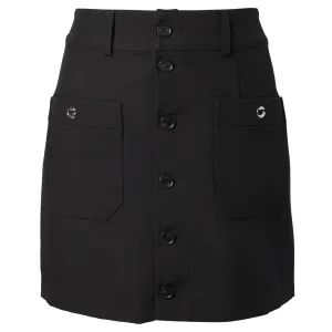FOUR POCKET TAILORED MINI SKIRT / BLACK