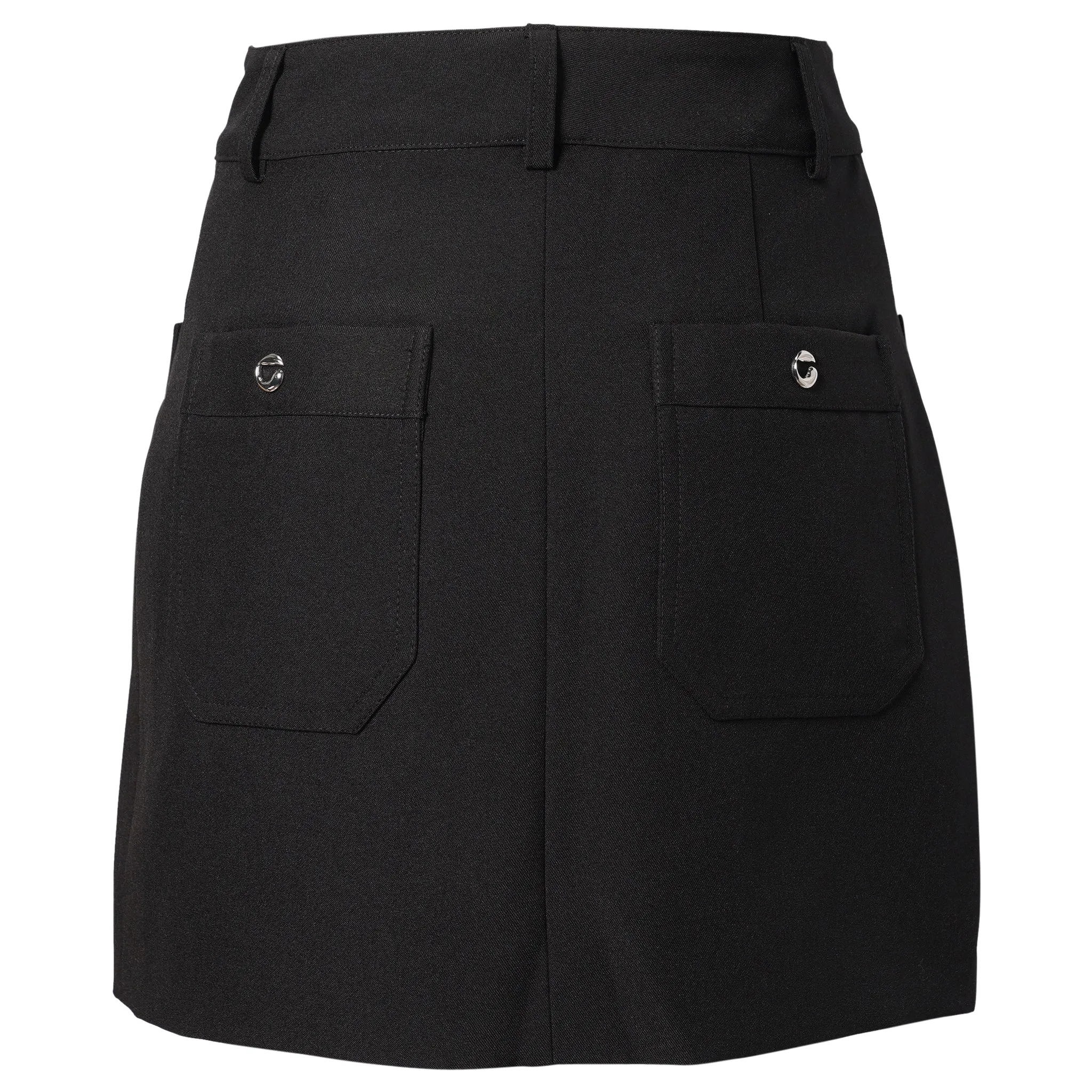 FOUR POCKET TAILORED MINI SKIRT / BLACK