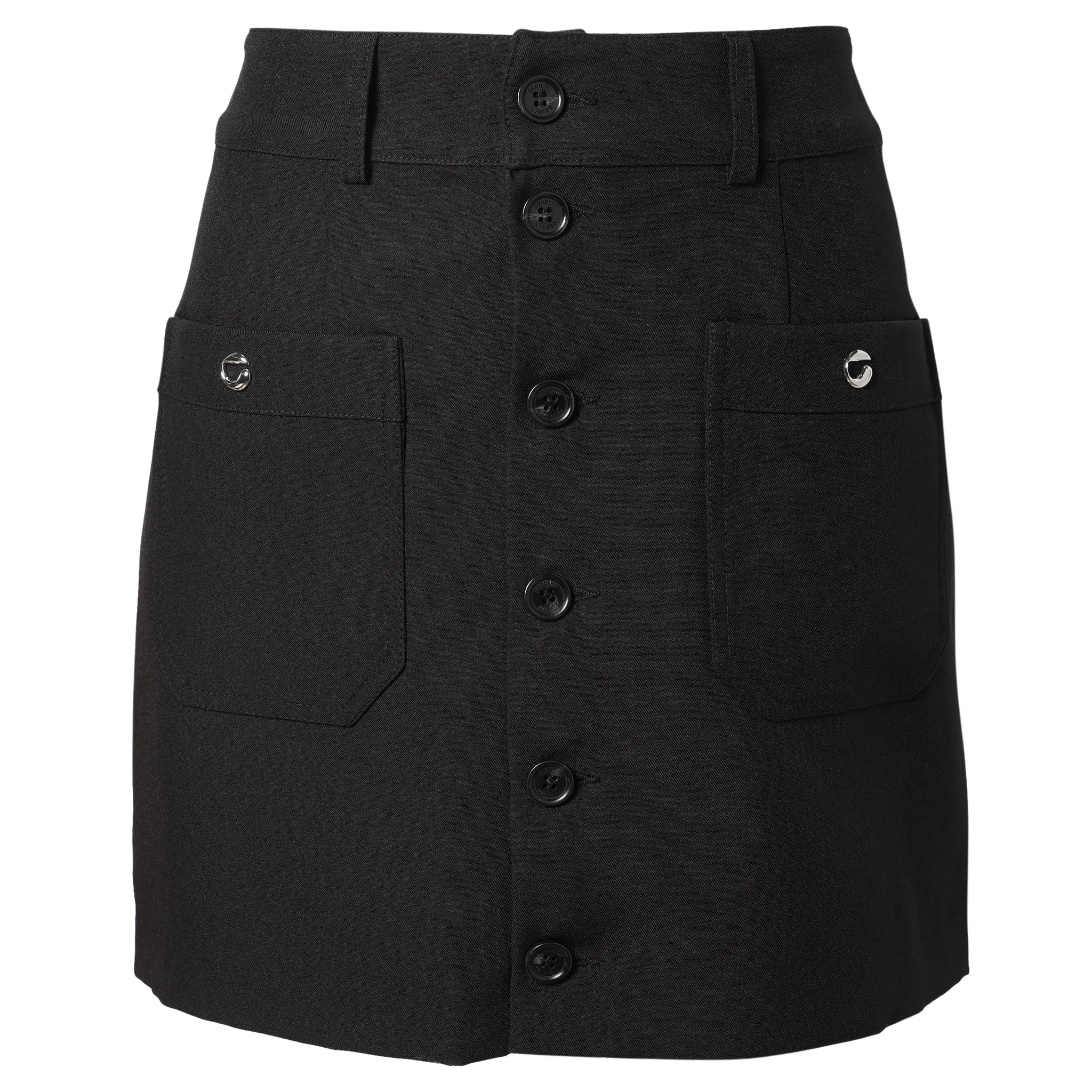 FOUR POCKET TAILORED MINI SKIRT / BLACK