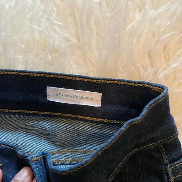 FRAME LE SKINNY DE JEANNE - AUGUSTA Dark índigo Stretch Jeans Organic Cotton 28