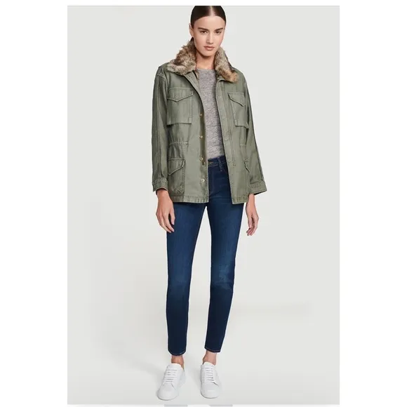 FRAME LE SKINNY DE JEANNE - AUGUSTA Dark índigo Stretch Jeans Organic Cotton 28