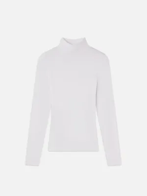 FRAME - Rib Turtleneck - White