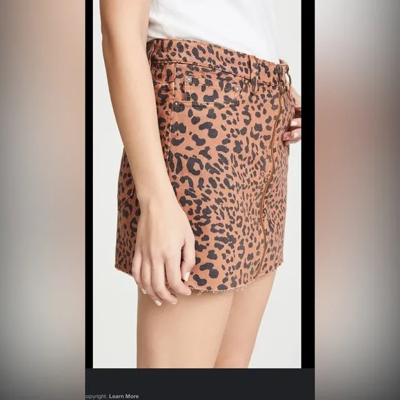 Free People Zip It Up Printed Mini Skirt