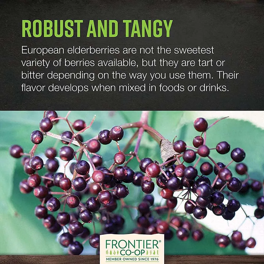 FRONTIER CO-OP ELDERBERRIES, WHOLE, ORGANIC