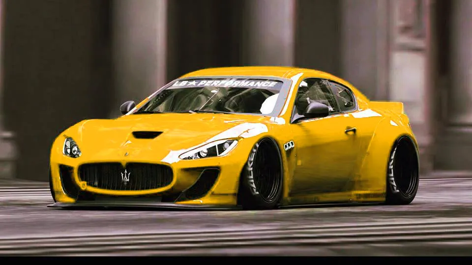 FRP LBPE Wide Body Side Skirts 4pc for Maserati GranTurismo 08-13