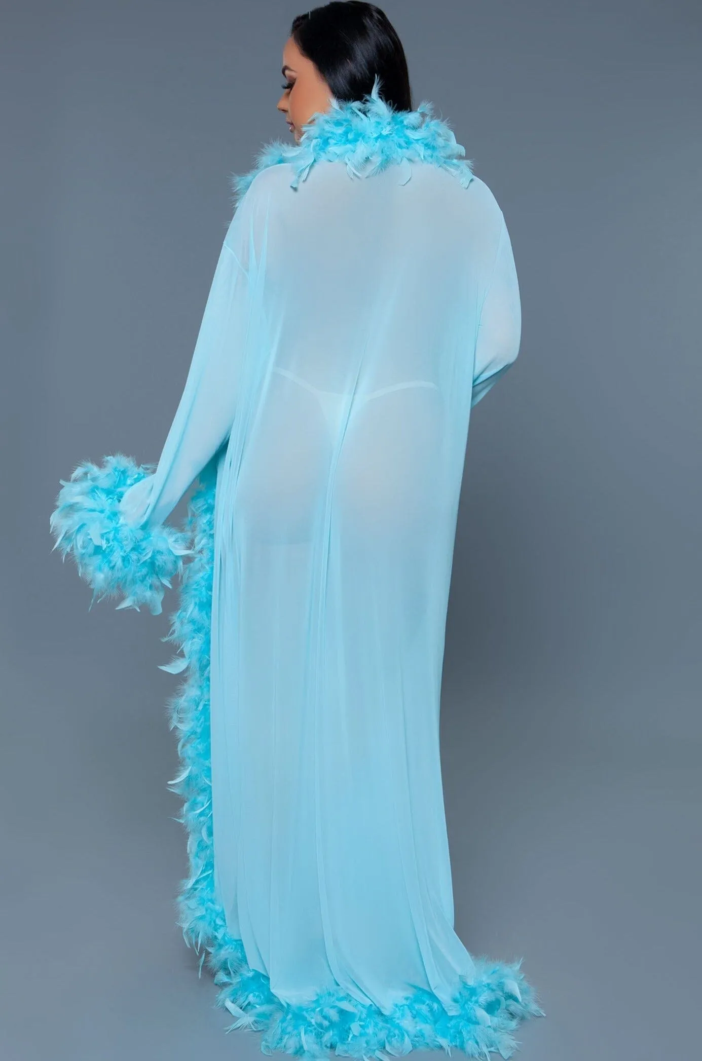 Full-Length Feather Robe