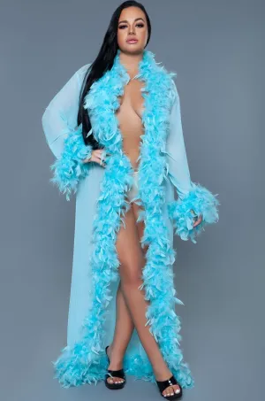 Full-Length Feather Robe