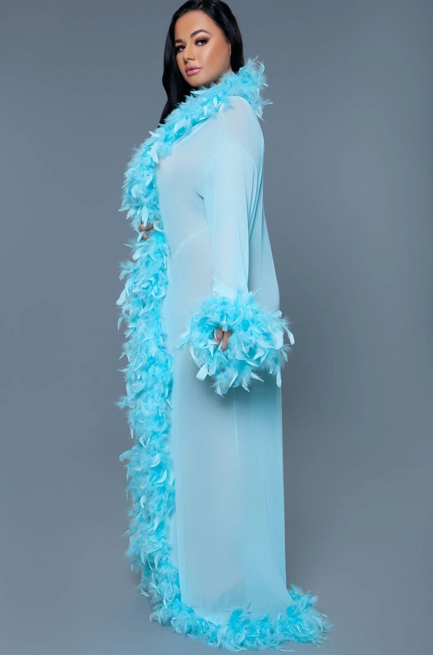 Full-Length Feather Robe