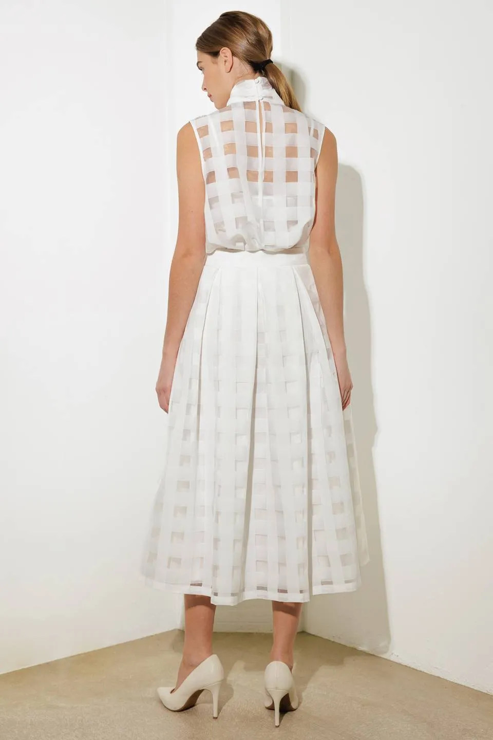 Gingham Organza Full Skirt