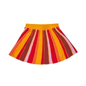 Girls Colorful Stripe Cotton Skirt
