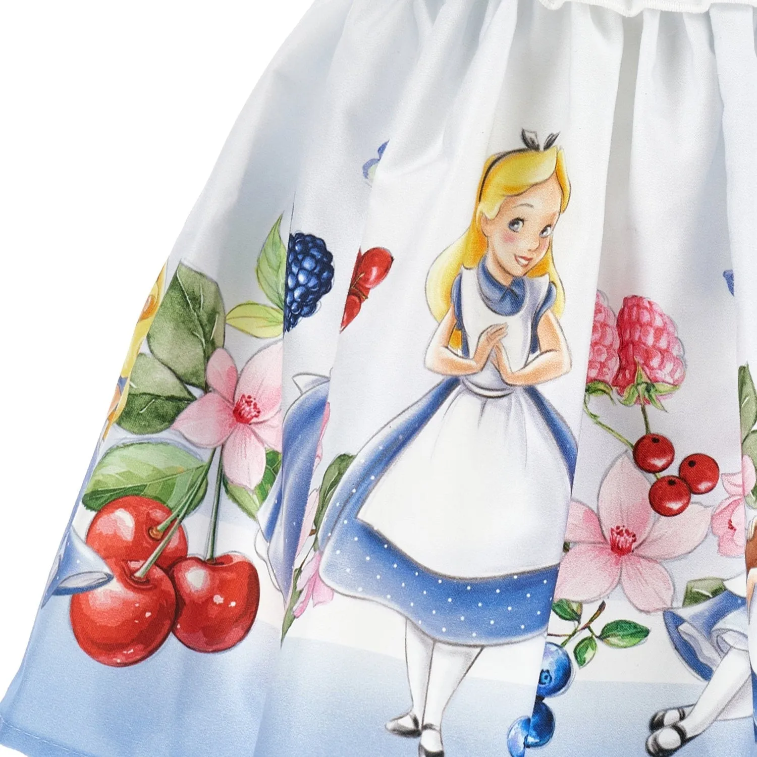 Girls White Alice in Wonderland Skirt