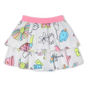 Girls White Frill Skirt