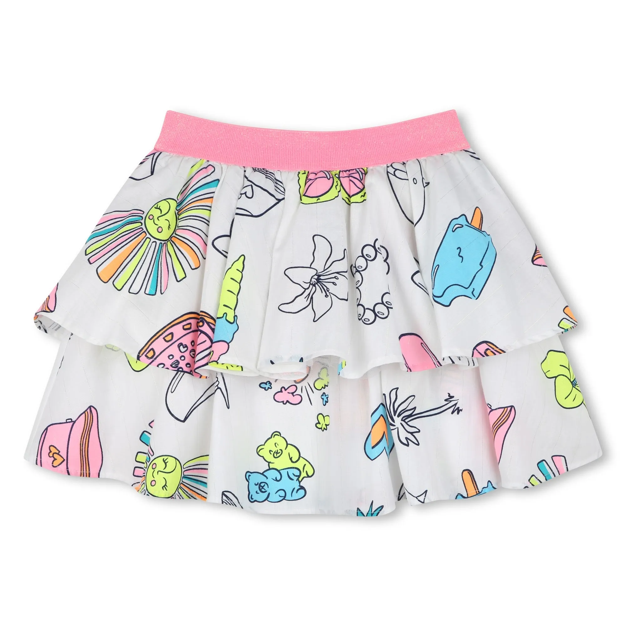 Girls White Frill Skirt