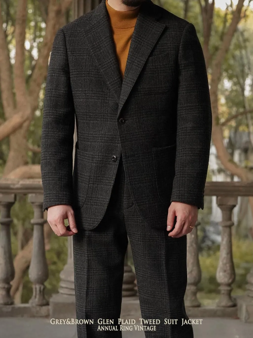 Glen Plaid Tweed Suit Jacket