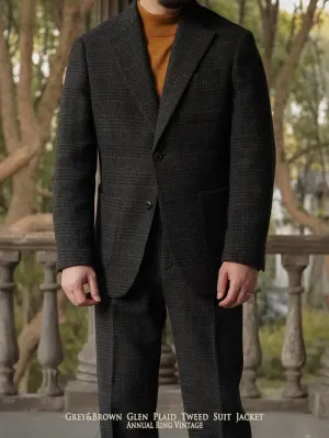 Glen Plaid Tweed Suit Jacket