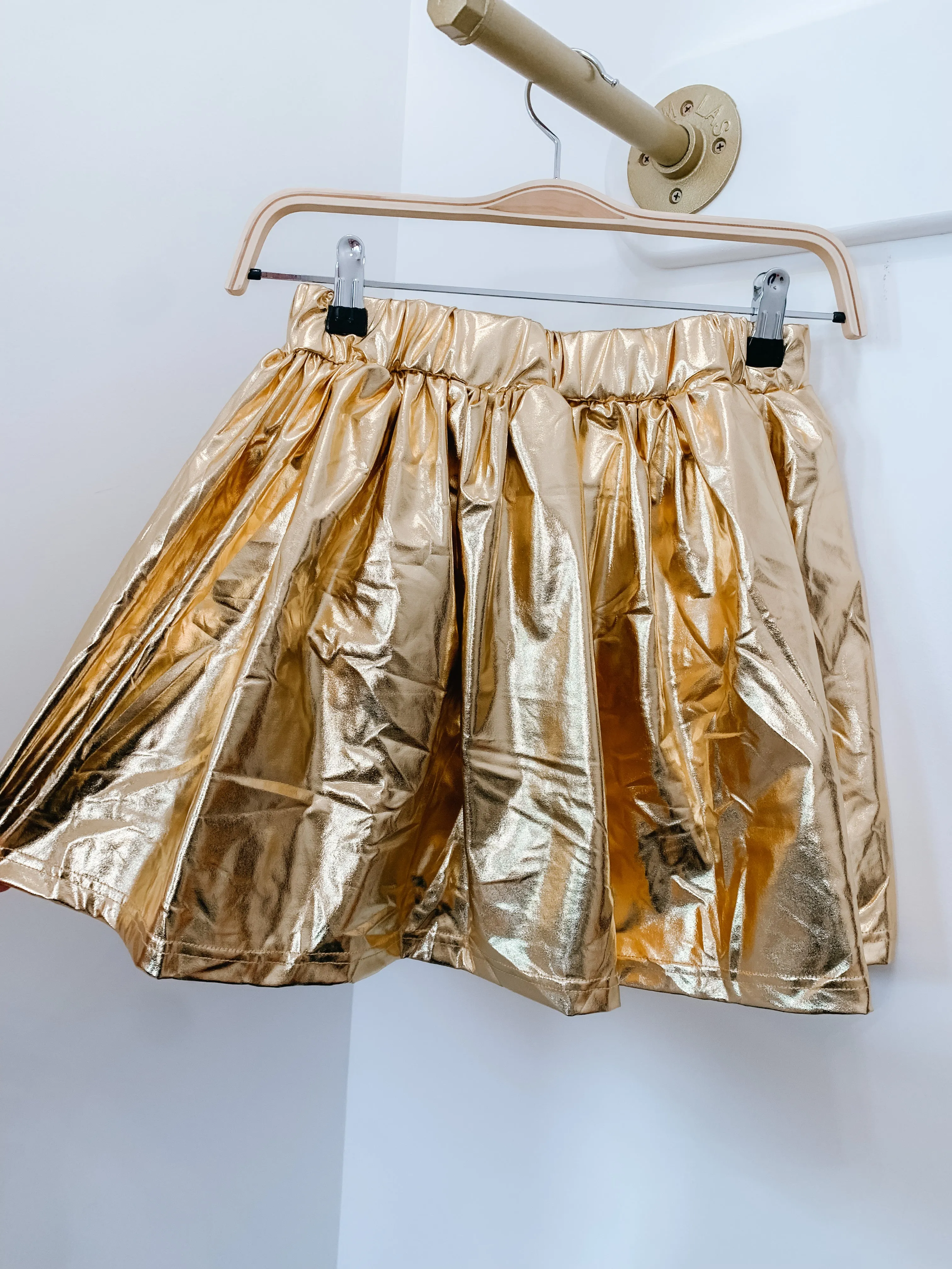 Gold Metallic Skort