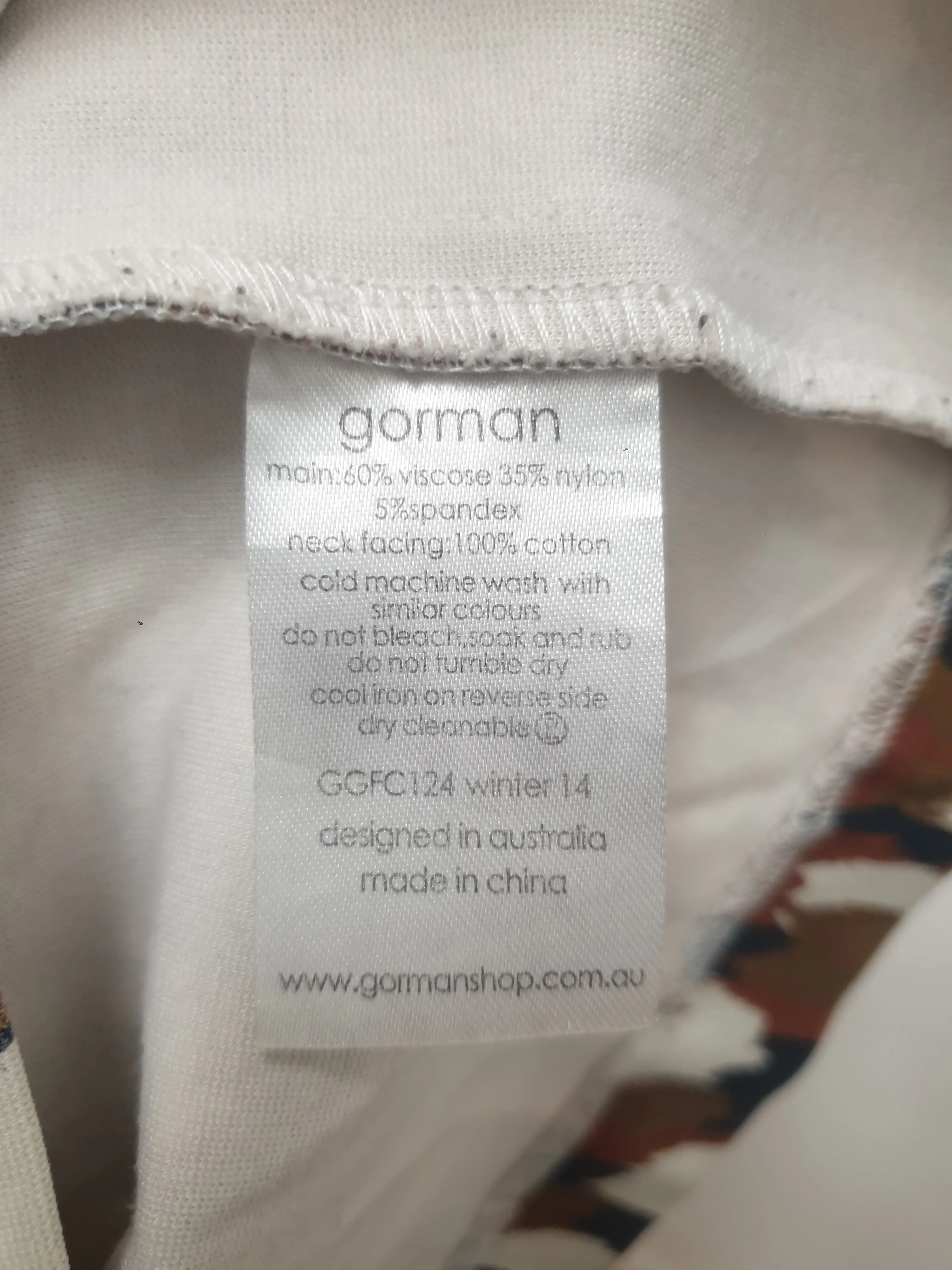Gorman cropped autumnal print jumper size 12
