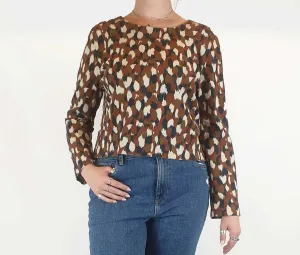 Gorman cropped autumnal print jumper size 12