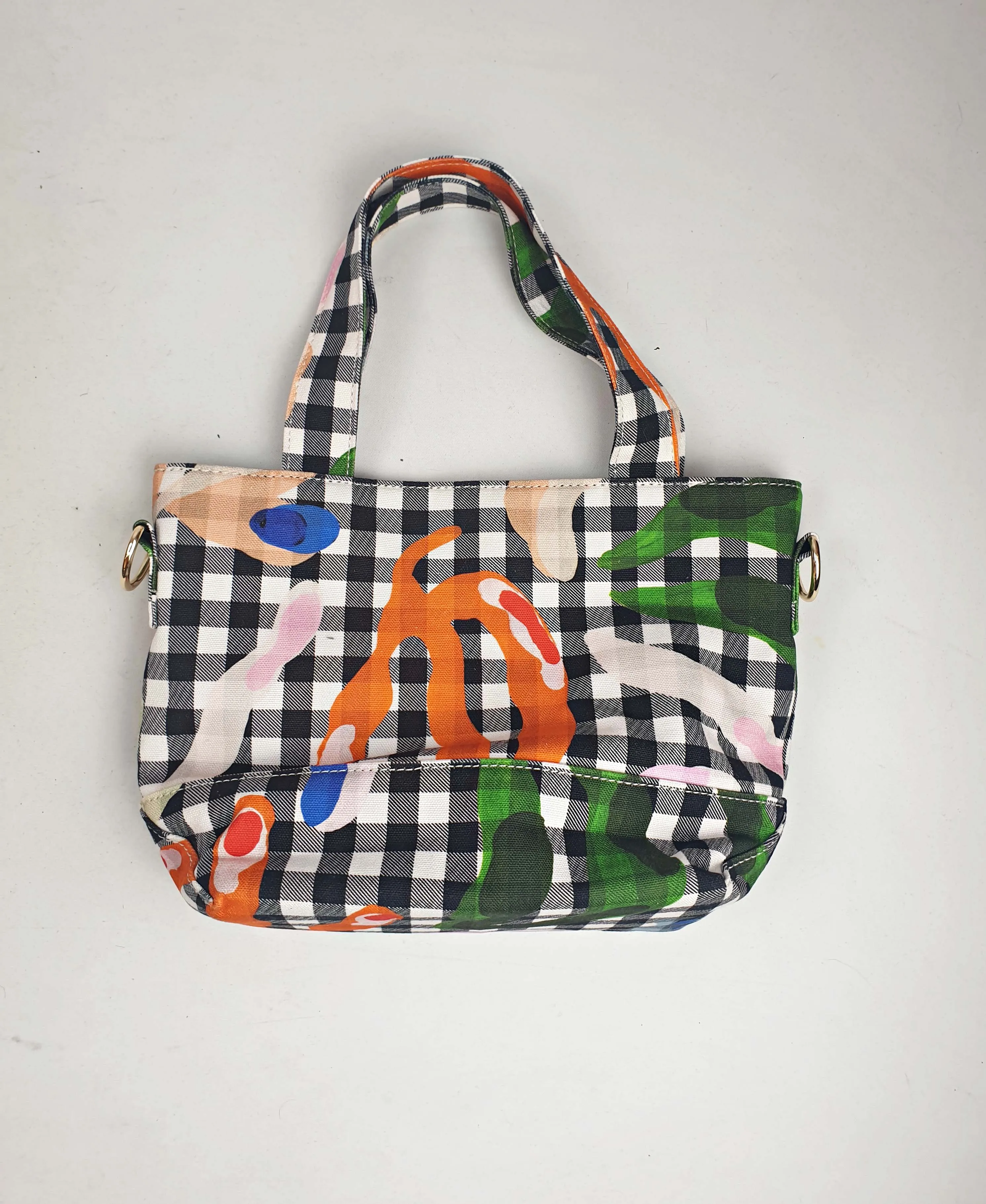 Gorman gingham print small adjustable bag