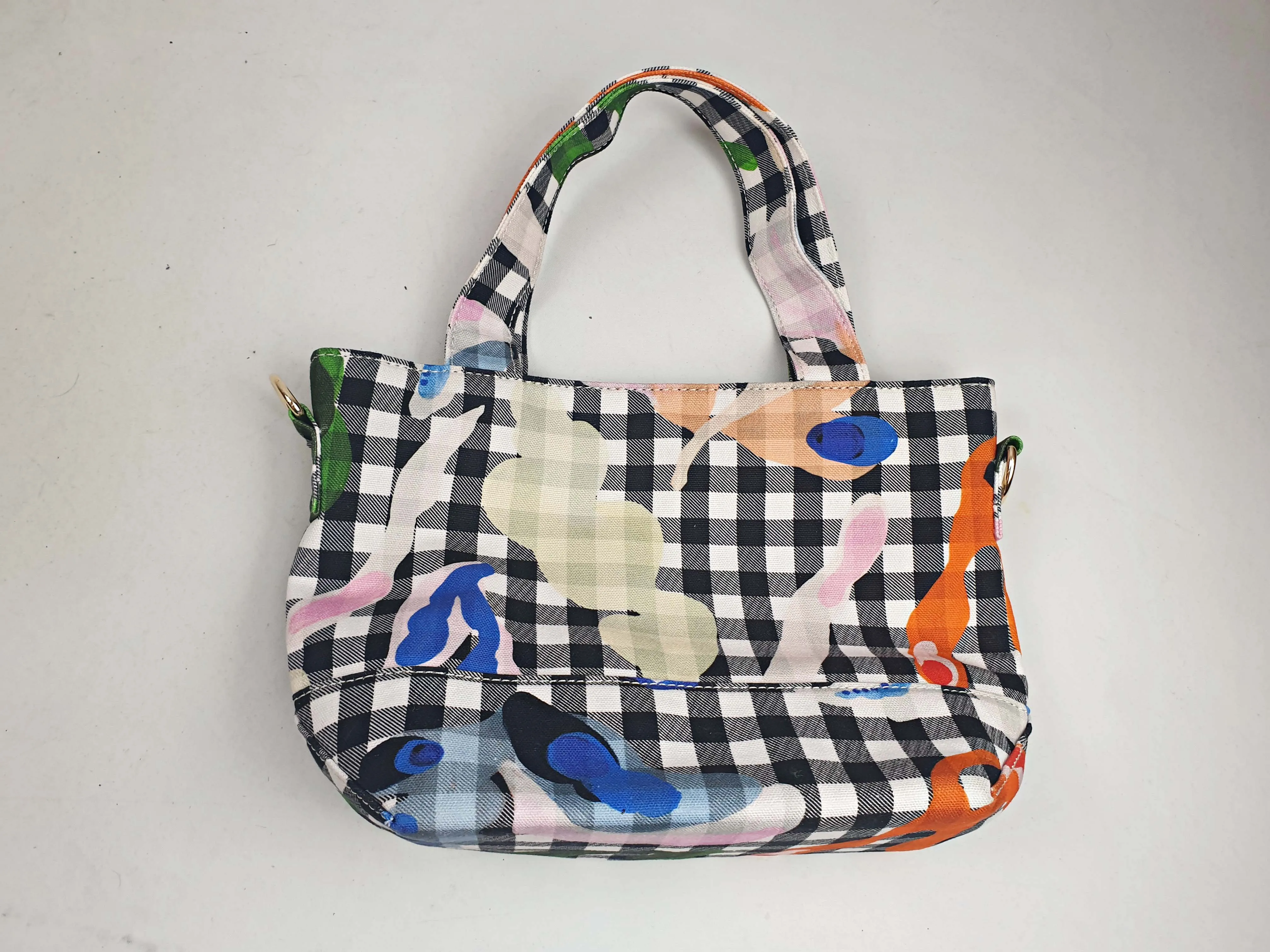 Gorman gingham print small adjustable bag