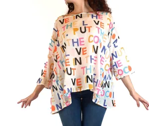 Gorman x Castle white "put the love in the coconut" top size 10