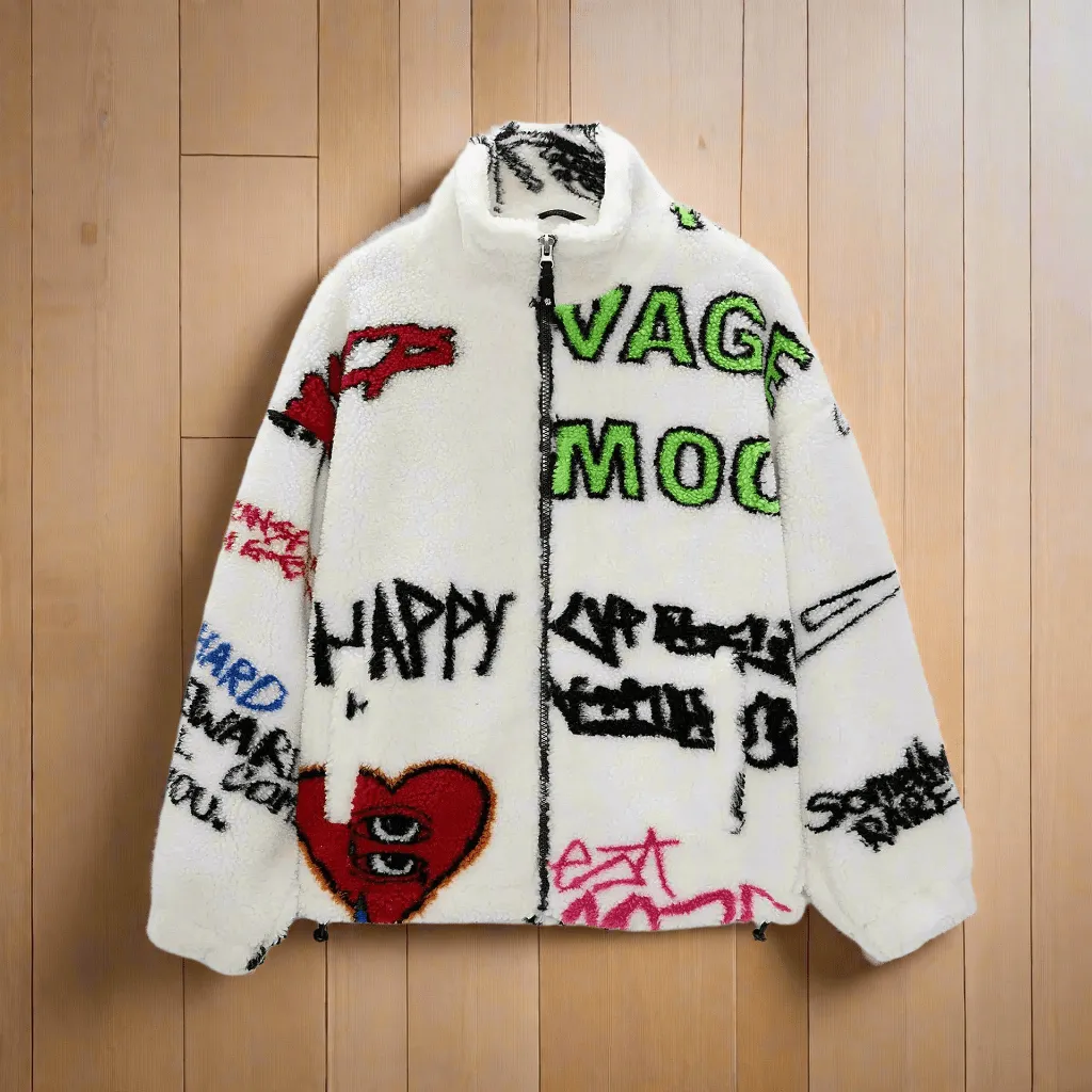Graffiti Plush Jacket
