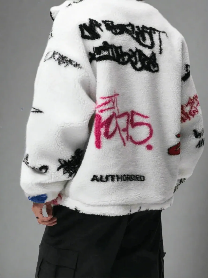 Graffiti Plush Jacket
