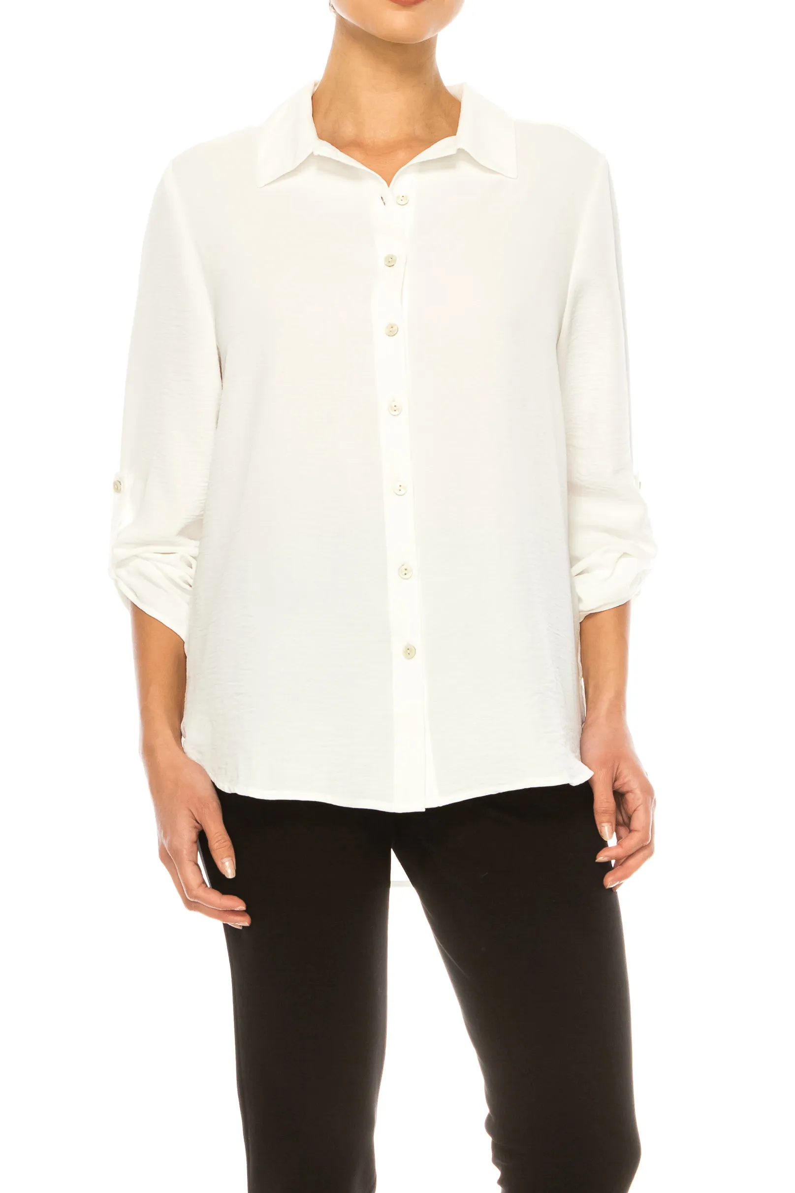 Grand & Greene Adjustable Sleeve Button Down Shirt