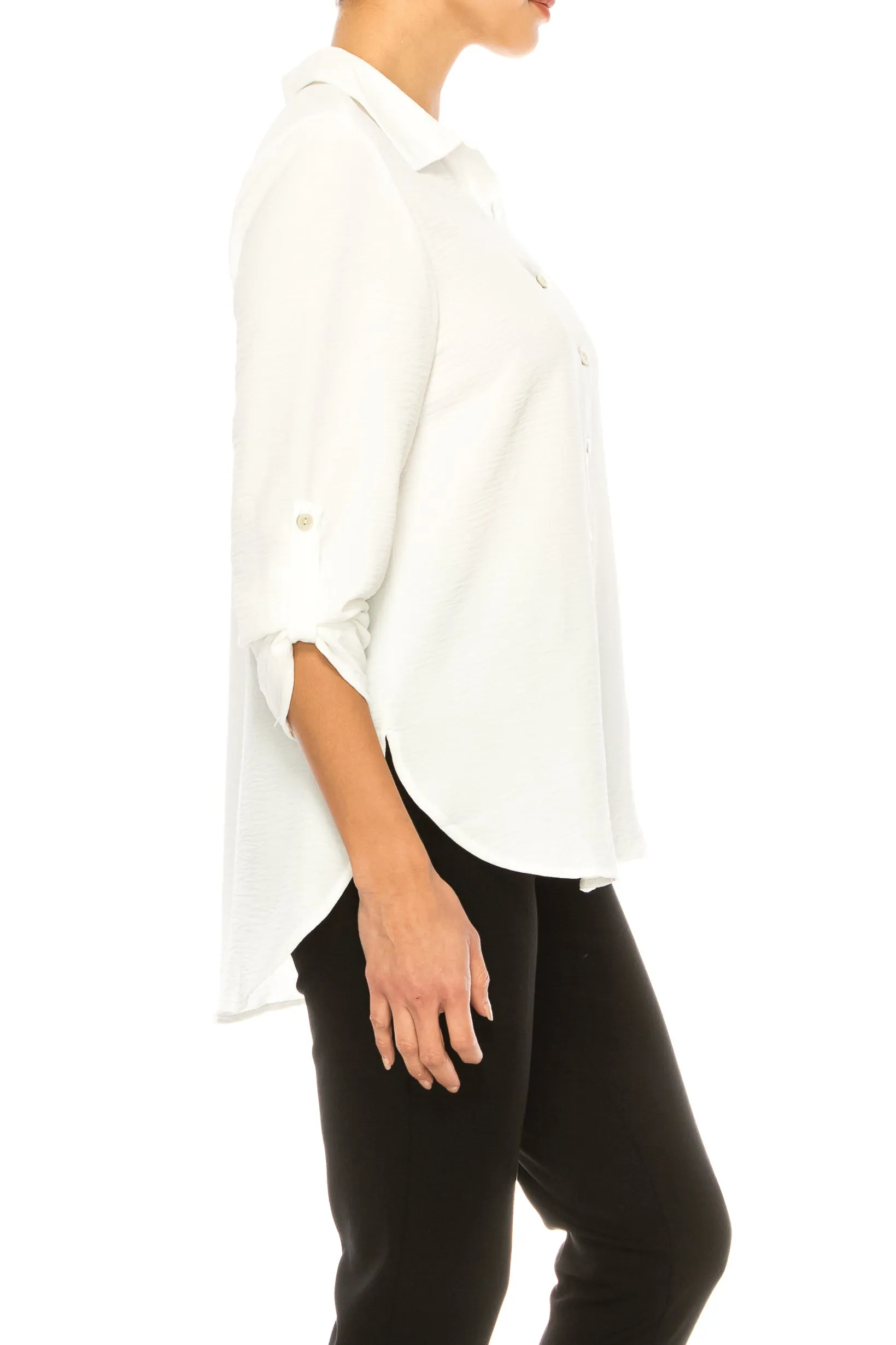 Grand & Greene Adjustable Sleeve Button Down Shirt