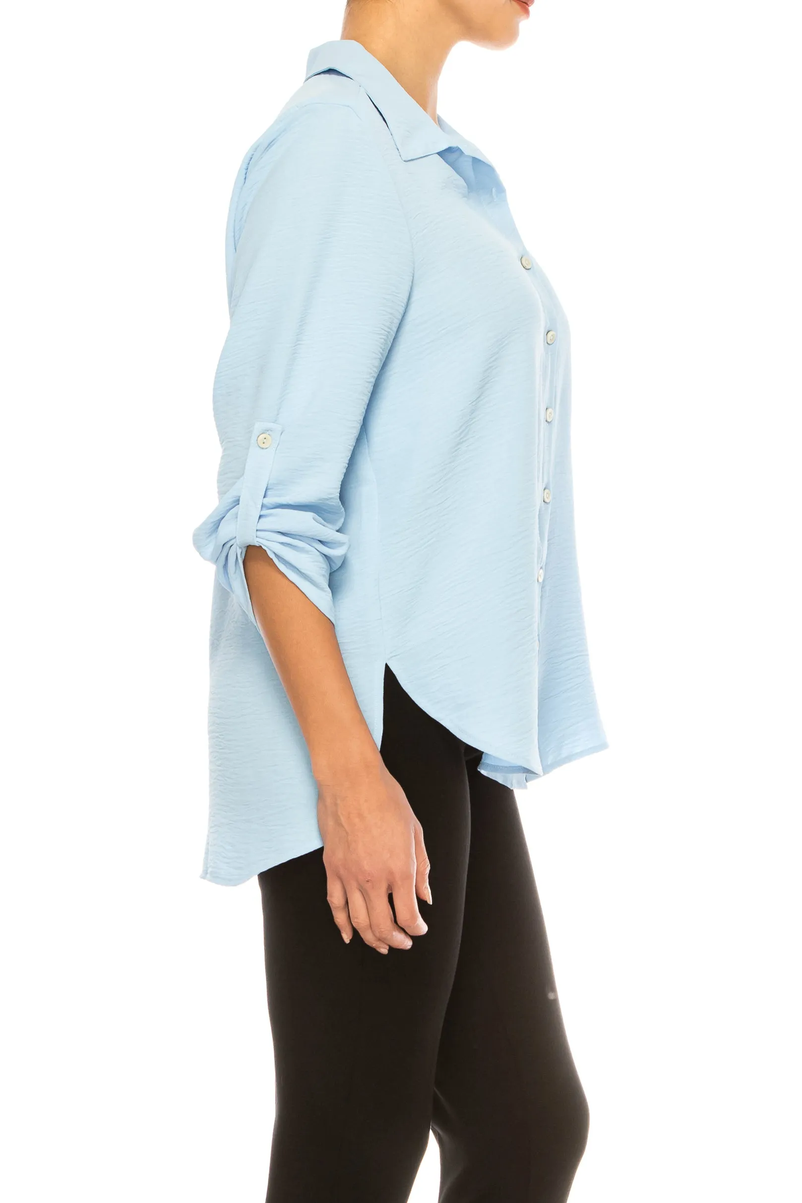 Grand & Greene Adjustable Sleeve Button Down Shirt