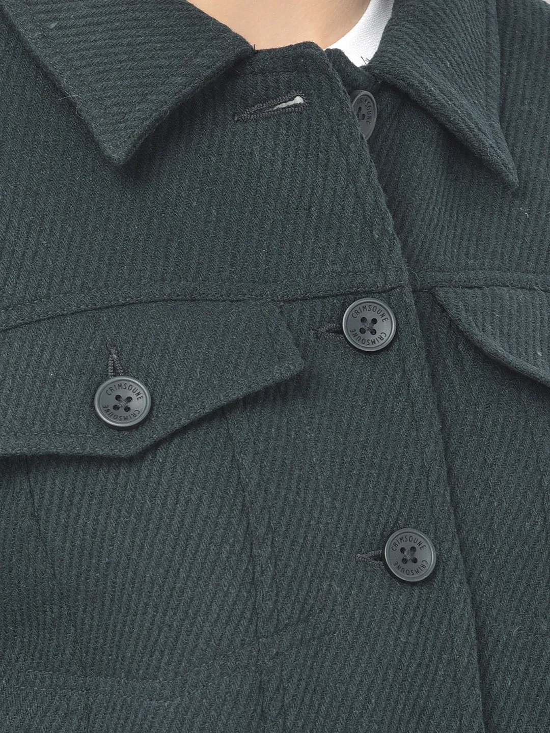Green Spread Collar Blazer