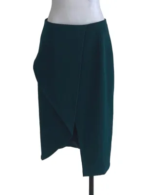 Greenish Blue Plain Skirt