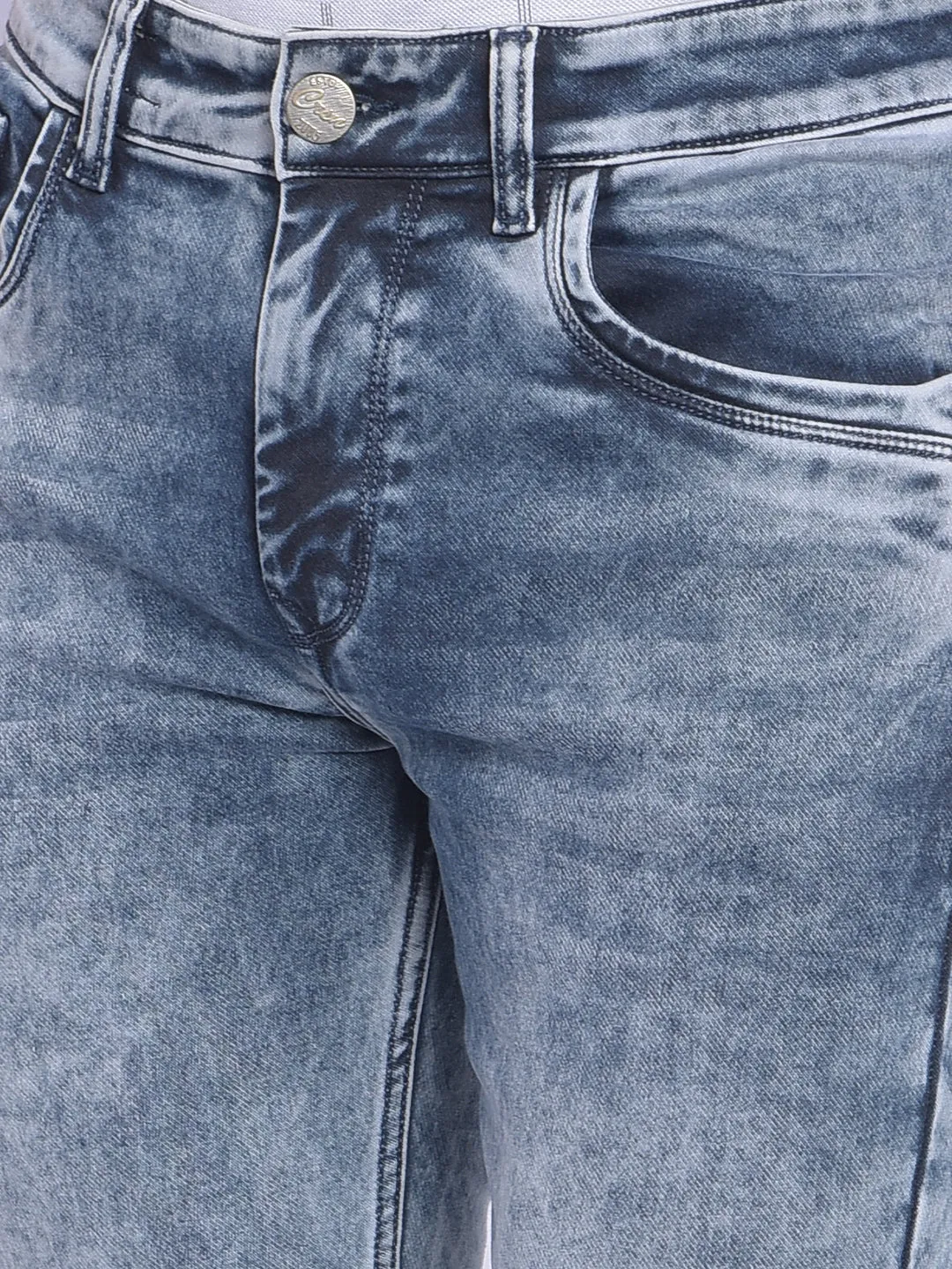 Grey Heavy Fade Skinny Jeans