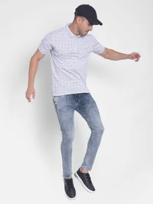 Grey Heavy Fade Skinny Jeans