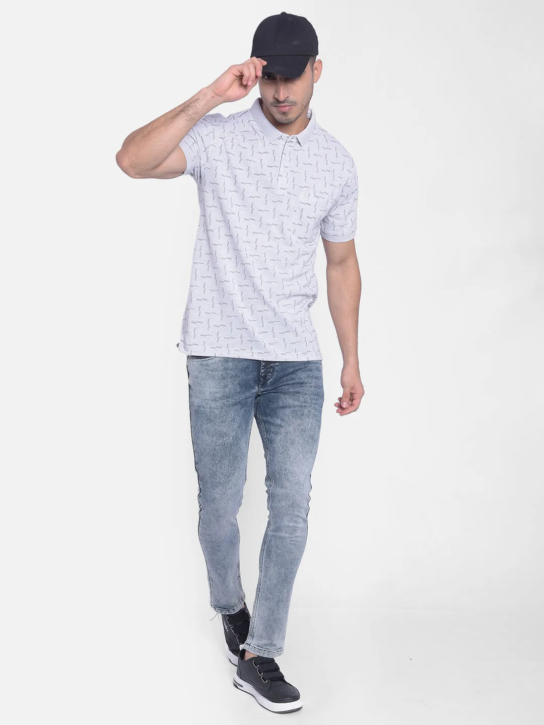Grey Heavy Fade Skinny Jeans