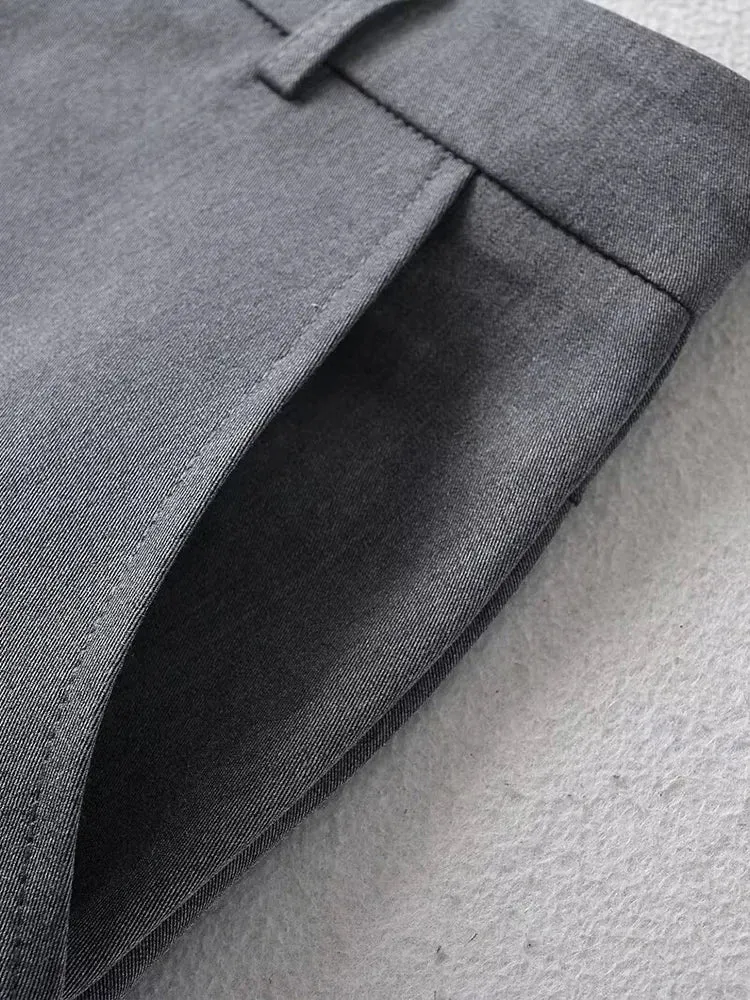 Grey High-rise Mini Skirt | Dreamofthe90s
