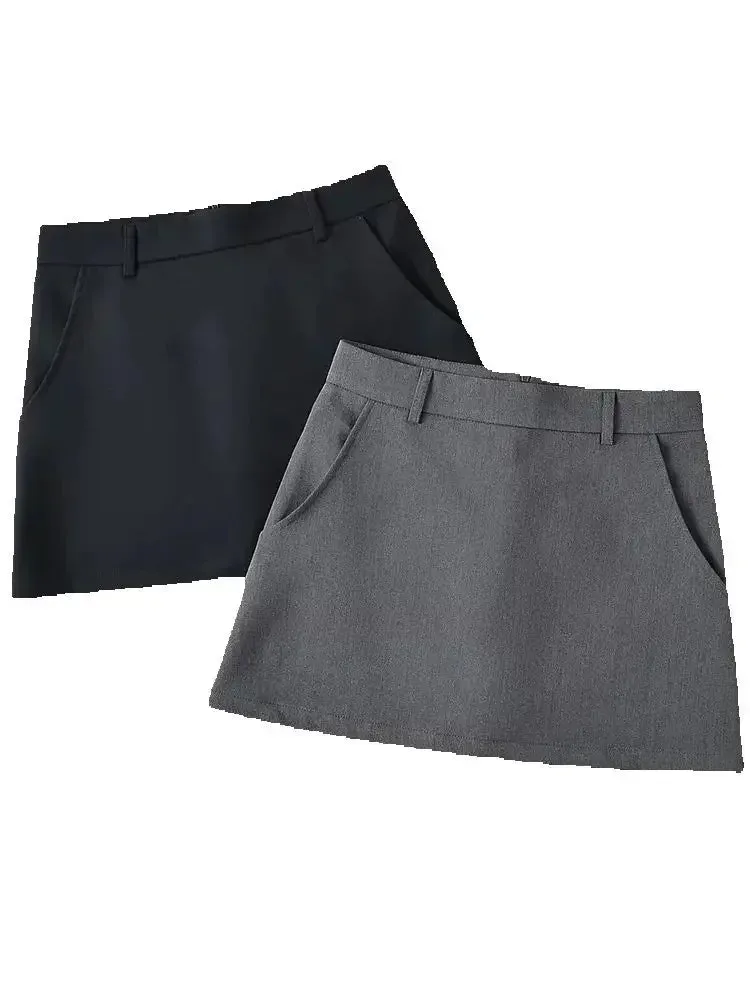 Grey High-rise Mini Skirt | Dreamofthe90s