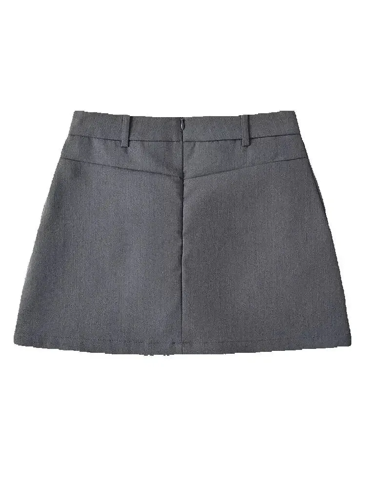 Grey High-rise Mini Skirt | Dreamofthe90s