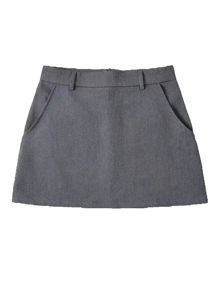 Grey High-rise Mini Skirt | Dreamofthe90s