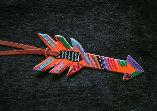 Hand painted Saddle Arrow Charm