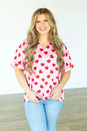 Hearts desire pink shirt